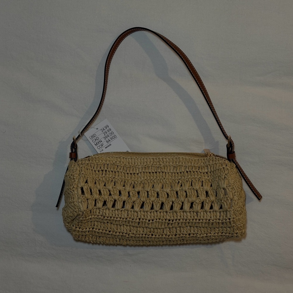H&M Tan Woven Shoulder Bag